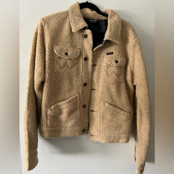 Wrangler Tan Sherpa Jean Jacket - Picture 1 of 14